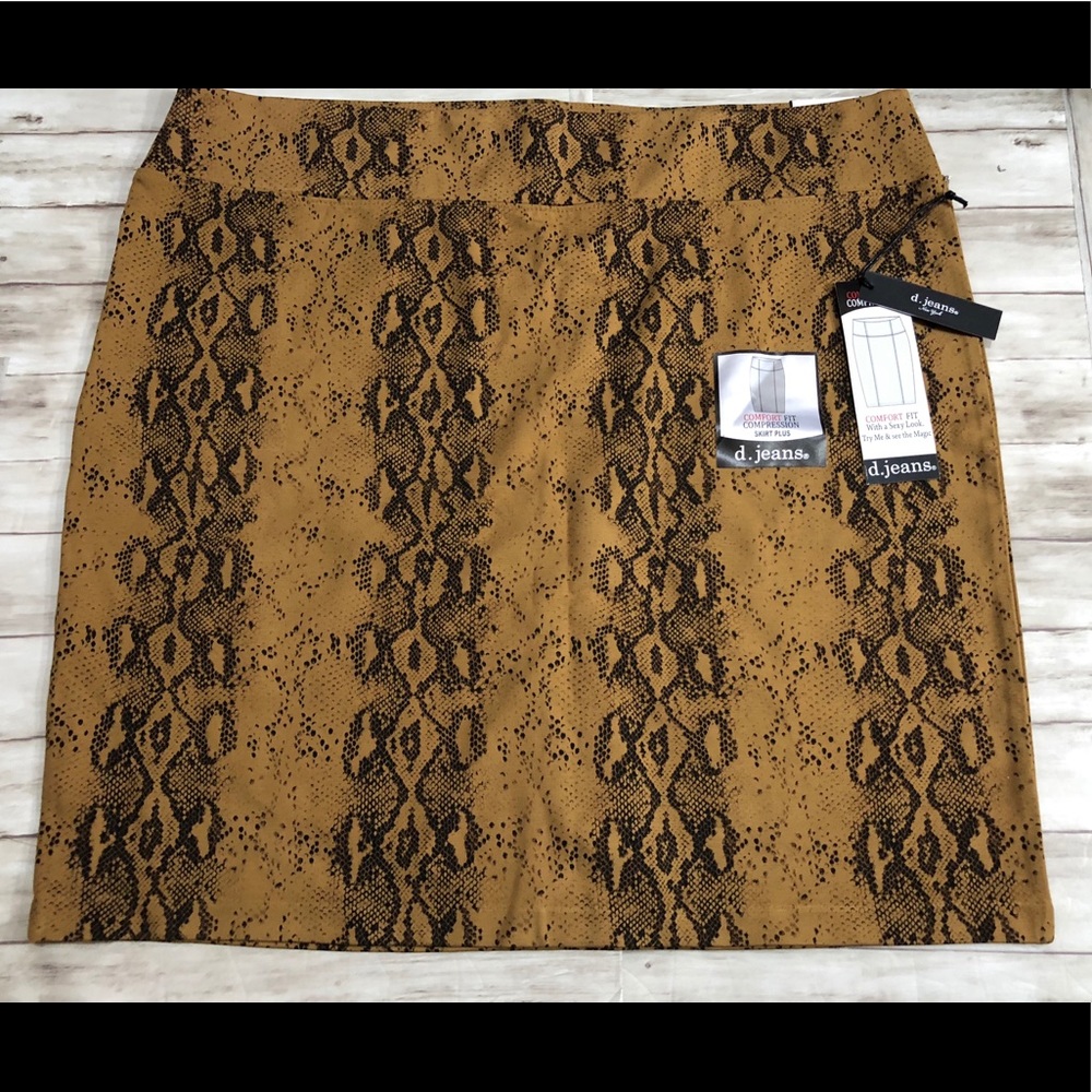 D.Jeans Snake Print Compression Pencil Skirt n43